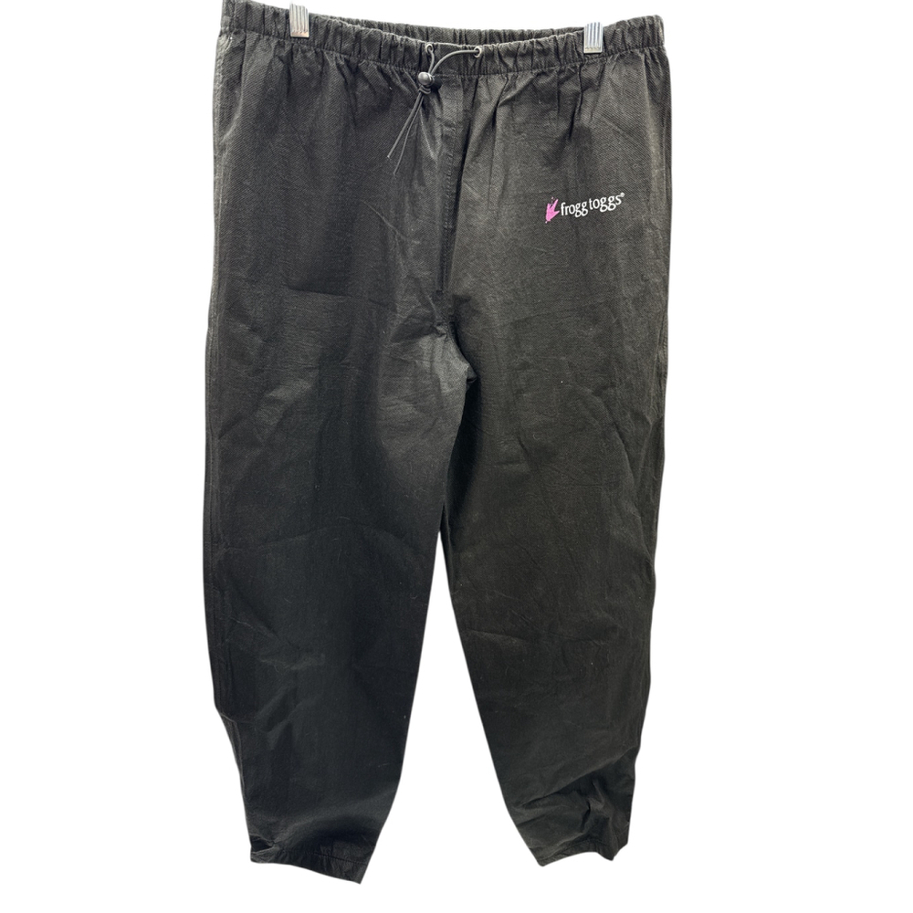 Frogg Toggs Rain Pants Men’s Large‎ Black Waterproof Drawstring